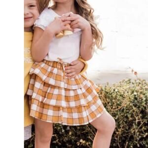 Seed Heritage Muslon Skirt Pull On Tiered Drawstring Multicolor Girls US 8 NWOT